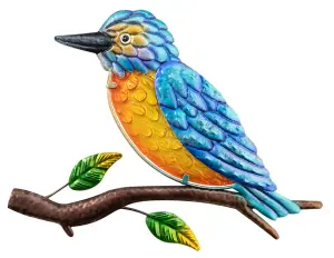 Kingfisher Glass Garden Wall Art