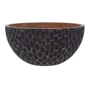 Interiors by Premier Kara Small Wooden Bowl