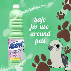 Asevi Concentrated Floor Cleaner Liquid, 1L, Pet