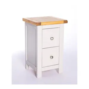 Gerry 2 Drawer Bedside Table Light Grey