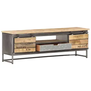 Berkfield TV Cabinet 120x30x40 cm Solid Mango Wood