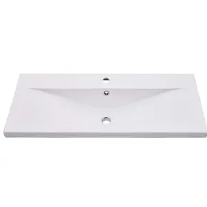 Belfry Bathroom Albrecht 910mm L x 395mm W Ceramic Rectangular Sink with Overflow White / 101mm W x 39.5mm D x 18.5mm H