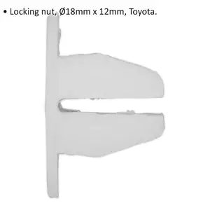 20 PACK White Locking Nut Trim Clip - 18mm x 12mm - Suitable for Toyota Vehicles