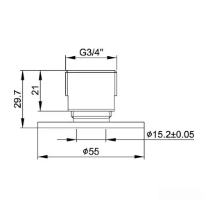 ENKI Chrome Easy Fix Brass Bracket Kit for Shower Valves 3/4"