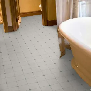 572 Scapa Olympus Tile Effect Lino Flooring Sheet Vinyl Flooring -4m(13'1") X 4m(13'1")-16m²