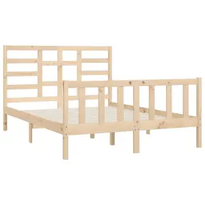 Berkfield Bed Frame Solid Wood 150x200 cm 5FT King Size