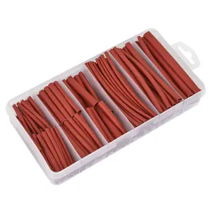 Sealey Heat Shrink Tubing Assortment 180 Pieces 50mm & 100mm Red HST501R