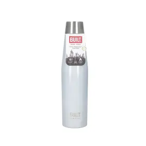 BUILT Stainless Steel Water Bottle Double Wall 500ml Sport Blue Gym Travel Flask