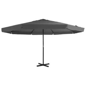 Berkfield Outdoor Parasol with Aluminium Pole 500 cm Anthracite