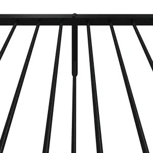 Berkfield Metal Bed Frame with Headboard and Footboard Black 75x190 cm 2FT6 Small Single