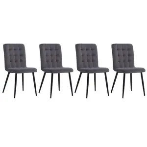 Drumboe Upholstered Dining Chair (Set of 4) Grey