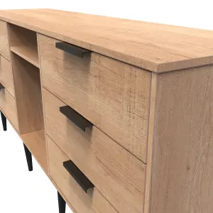 Fuji 6 Drawer Sideboard in Nebraska Oak (Ready Assembled)