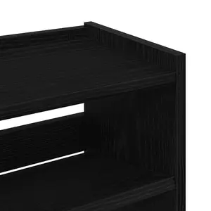 Berkfield Shoe Rack Black 80x25x61.5 cm Engineered Wood