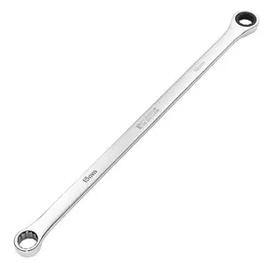 Draper Tools HI-TORQ Metric Extra-Long Double Ring Ratchet Spanner, 15mm