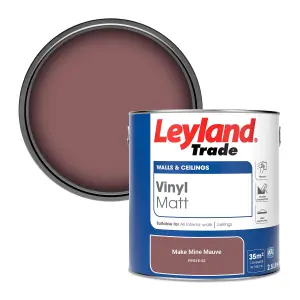 Leyland Trade Vinyl Matt Walls & Ceilings Emulsion Paint Make Mine Mauve (PPG18-22) 2.5L