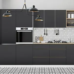 d-c-fix Plain Matt Anthracite Grey Self Adhesive Vinyl Wrap Film for Kitchen Doors and Furniture 2.1m(L) 90cm(W)