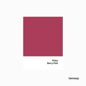 Hemway Interior Paint Matt Acrylic Berry Pink 2.5L Tin Durable Emulsion Walls Ceilings Kitchen Bathroom All Rooms