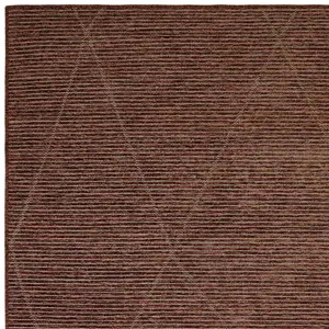 Terracotta Geometric Modern Geometric Rug Easy to clean Living Room and Bedroom-120cm X 170cm