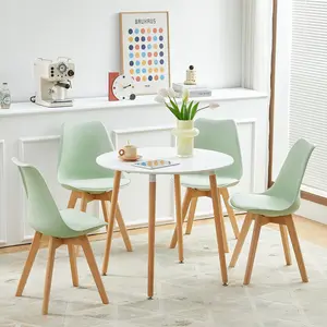 4 - Person Dining Set Orange/Green / Black