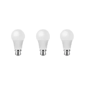 Diall B22 13.8W 1521lm White A60 Warm white LED Light bulb, Pack of 3