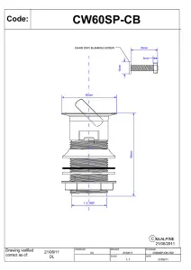 McAlpine CW60SP-CB Chrome Plated Swivel Basin Waste