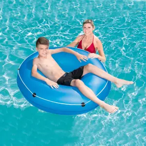 Large 47 Inch Inflatable Swim Ring Beach Tube, Pool Float & Lounger