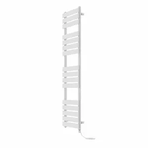 Rinse Bathrooms Electric Flat Panel Heated Towel Rail White Bathroom Ladder Radiator Warmer 1600x450mm 800W