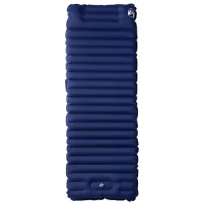 Self Inflating Camping Mattress with Pillow 1-Person Navy Blue