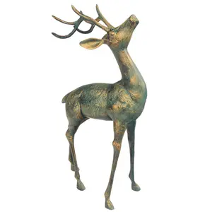 Hickson Deer Animals Weather Resistant Metal Garden Statue