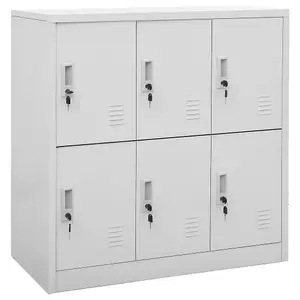 Berkfield Locker Cabinets 5 pcs Light Grey 90x45x92.5 cm Steel