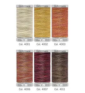 TSET COTTON 30 PK6 - Thread Set: Cotton No.30: 6 x 300m: 2 - Gutermann