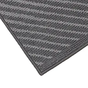 JVL Stellar Machine Washable Latex Backed Doormat, 50x80cm, Grey