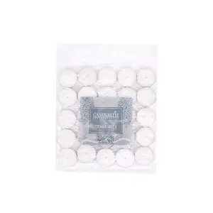 25Pcs Unscented Small Tea lights White