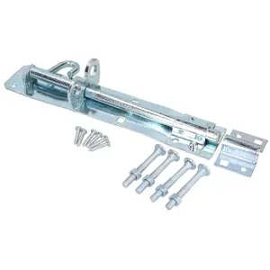 8" / 200mm Galvanised Brenton Bolt Sliding Lock Gate Shed Door Padbolt & Fixings