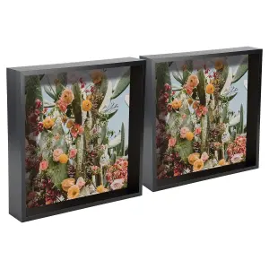 Nicola Spring - 3D Deep Box Photo Frames - 10 x 10" - Pack of 2