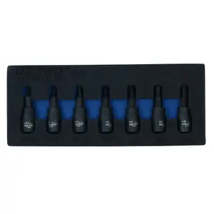 Metric MM 1/4in Drive Impact Allen Hex Key Sockets 1.5mm-6mm 7pc Set