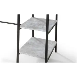 Stylish Concrete Effect Office Desk