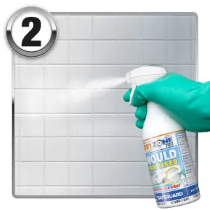 Dryzone Mould Remover and Prevention Kit (3 x 450ml Spray) Dual-Action solution, Fast-Acting eliminates mould and prevent regrowth