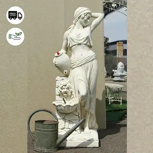 Pretty Gypsy Girl With Jug Water Fountain