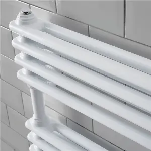 832mm (H) x 500mm (W) - Vertical Bathroom Towel Radiator - (Sailsbury - White) - (0.8m x 0.5m)