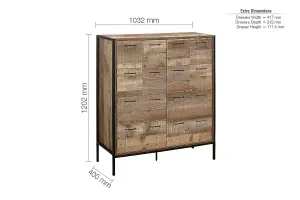 Birlea Urban Merchant Chest Rustic