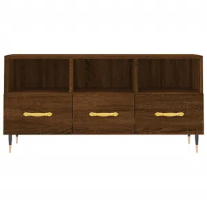 Berkfield TV Cabinet Brown Oak 102x36x50 cm Engineered Wood