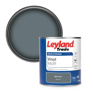 Leyland Trade Vinyl Matt Walls & Ceilings Emulsion Paint Blue Grey (RAL 7031) 1L