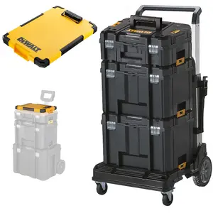 Dewalt TStak Tower Trolley - Includes 2 x VI Deep Cases + II Case + Clipboard