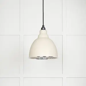 Smooth Nickel Brindley Pendant in Teasel