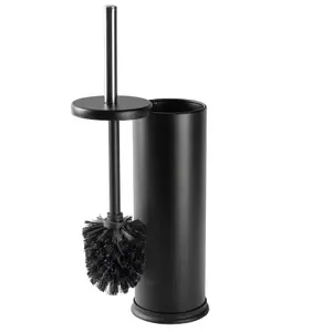 Harbour Housewares - Round Toilet Brushes - Matt Black - Pack of 2