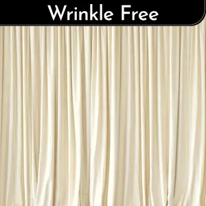 Ivory Velvet Backdrop Curtain Wrinkle-Free Polyester Fabric Background with Drapes, 3x3 Metres