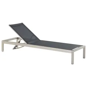 Sun Lounger Metal Black FOSSATO