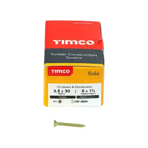 TIMCO Solo Countersunk Gold Woodscrews - 3.5 x 30 (200pcs)