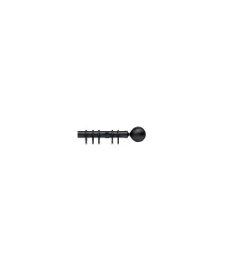 28mm  Nikola Ball End Metal Curtain Pole Set - Black